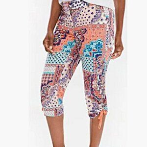 Chicos patched delight crop pants size 2  NWTS